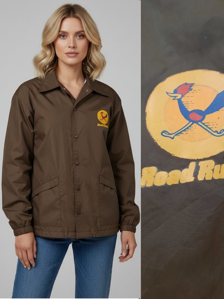 Vtg 80s Road Runner Windbreaker Jacket  Aristo Jac By Hilton Brand